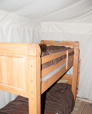 glamping bedroom