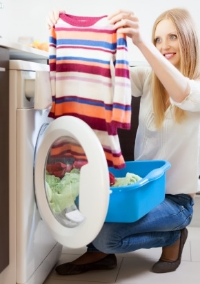 Woman doing the laundry