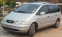 Ford Galaxy with side rails fitted ready for roof bars