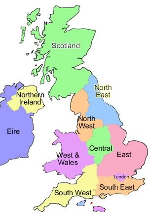 Map of UK Campsites