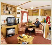 image of inside of caravan for hire